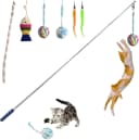 Retractable Cat Wand — 7 Pack Super Long 55.1" Wand Toy with Ball of Yarn — Original option
