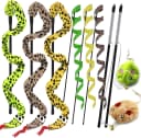 Interactive Cat Toy Wand with Catnip Mouse — 8 Pack Mouse