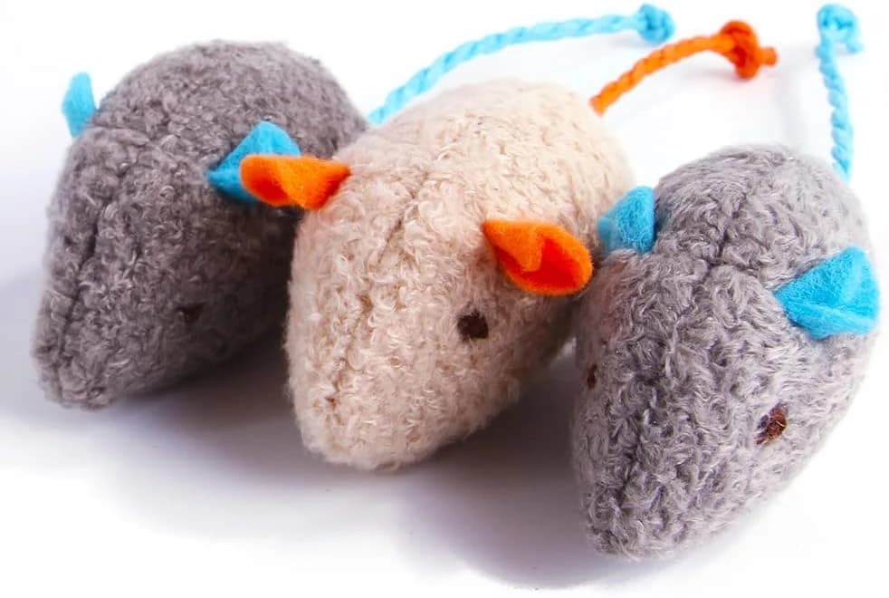 Cat Toy Interactive Toy Plush Mouse Shaped Toy — (3 Pack) — Original option