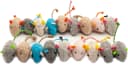 Cat Mice Toy 18-Pack Plush Catnip-Filled Mice Toys for Indoor Cats - Realistic Design — 9 Assorted Colors — 18 - Count (9 colors, 2 of each color)
