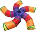 Cat Tunnel Tube for Indoor Cats Large, Upgrade with 6 PeekHole S-Shape 5 Way Collapsible Pet Play Maze Tube — 5Way-colorful