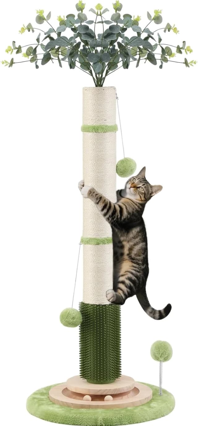 45'' Extra Tall Cat Scratching Post for Large, Heavy Duty Scratcher Tree