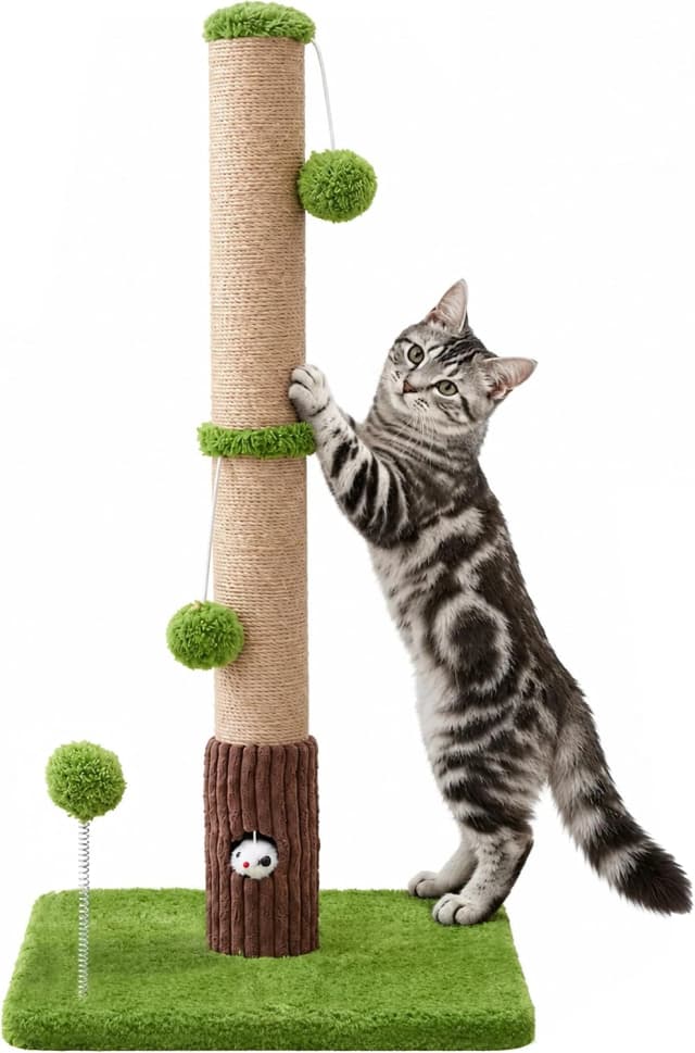 Funny Cat Scratching Posts Sturdy Scratcher Posts — 33''