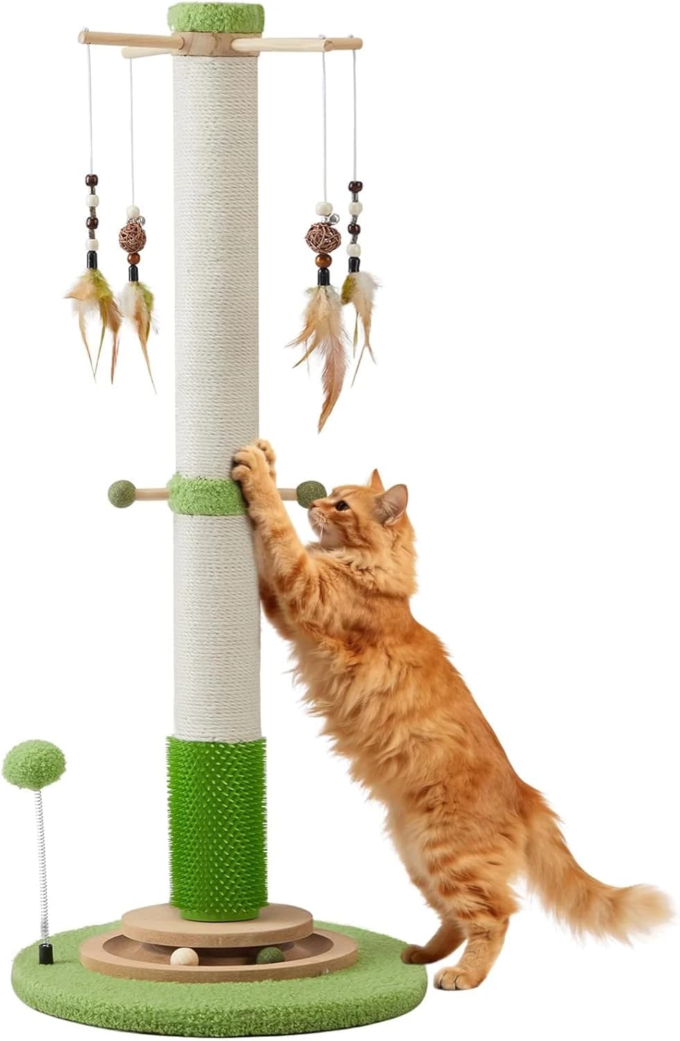 38" Tall Sisal Cat Scratching Post with Stable Base for Indoor Adult Cats — 38 Inch Tall