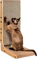 Cardboard Cat Scratcher for Indoor Cats — 26.8 Inch — Brown / 16.6x11.2x26.8