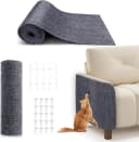 78.7"x15.8" Self-Adhesive Cat Scratch Mat — Cat Scratch Furniture Protector — Dark Grey