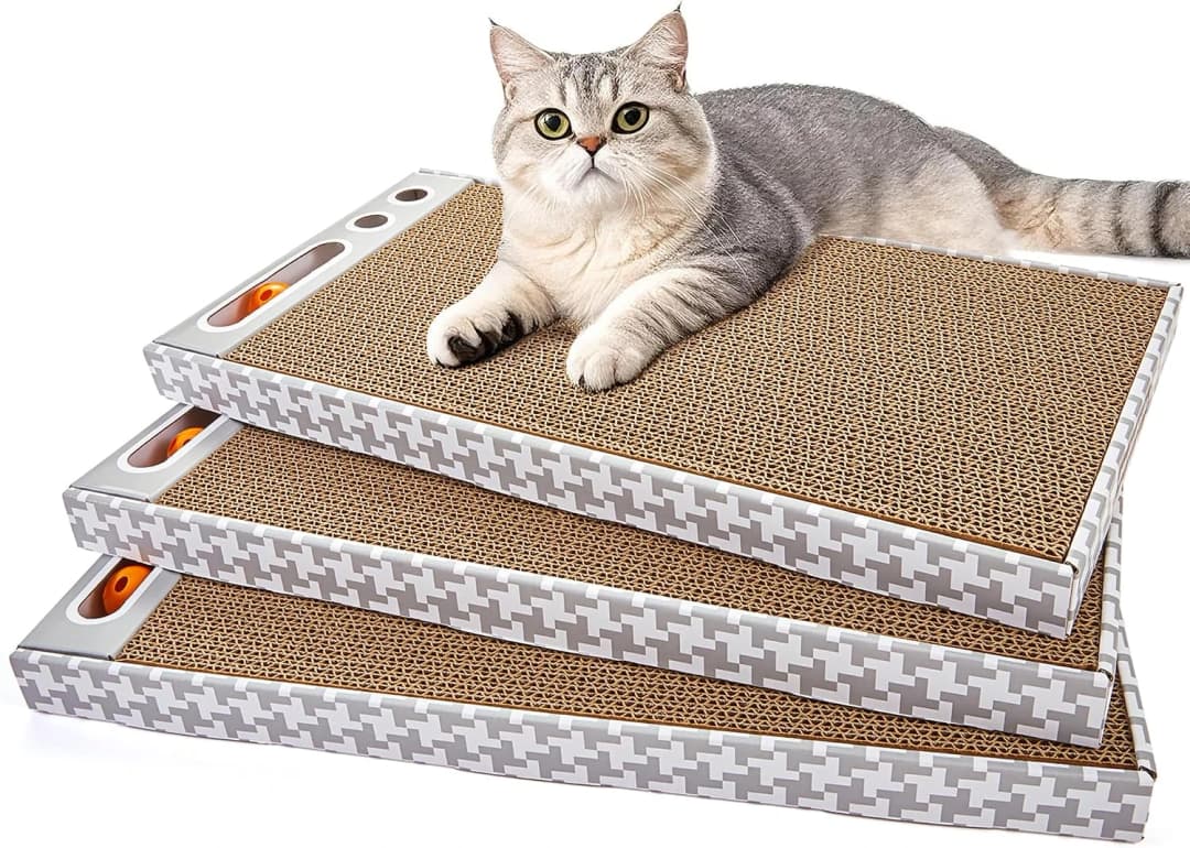 Cat Scratching Board 3 Pack – Reversible Cardboard Scratcher for Indoor Cats — Original option