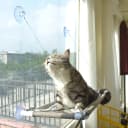 Cat Window Hammock – Mess-Free Waterproof Cats Window Perch for Large Cats — Beige