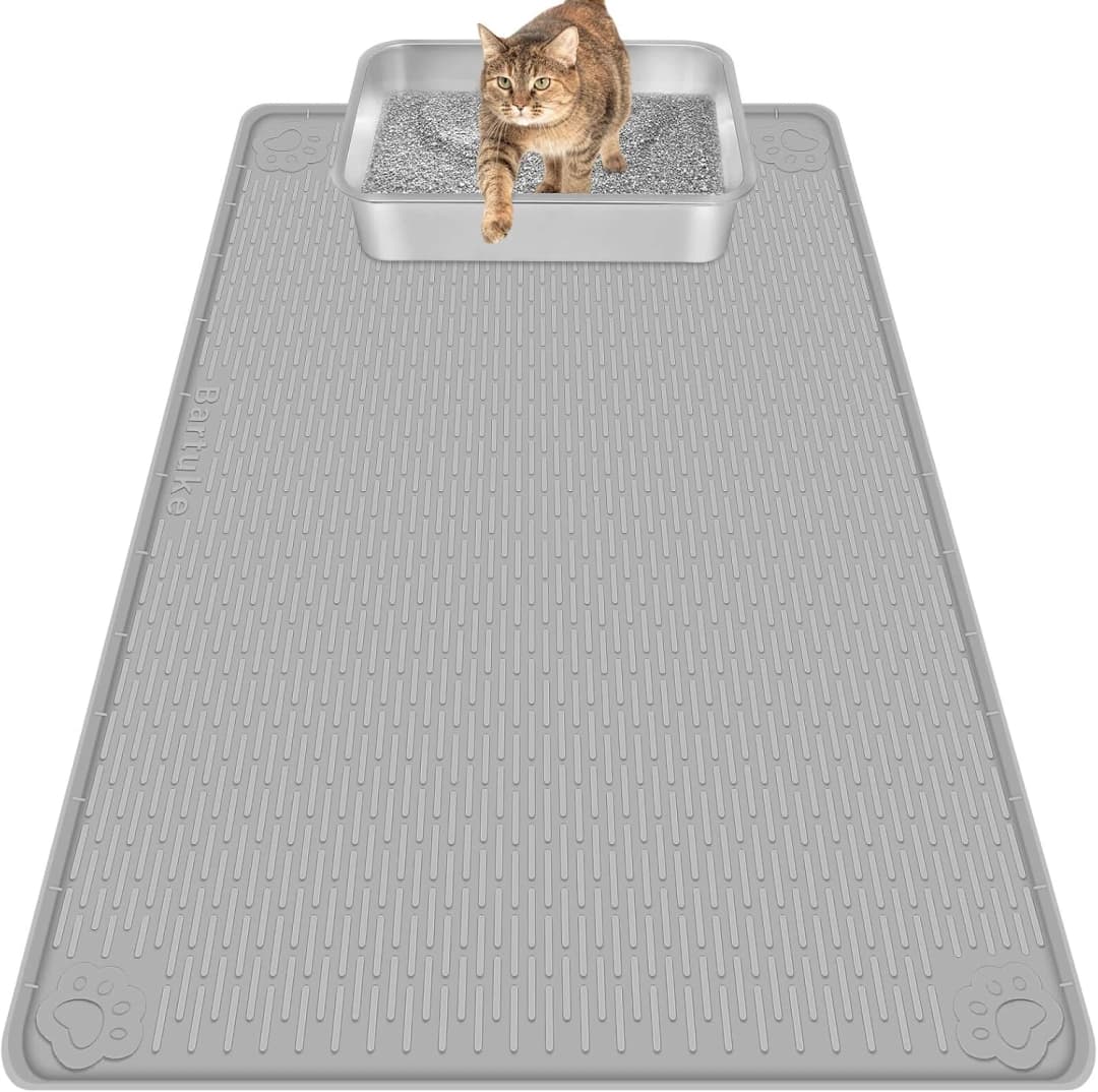 Silicone Cat Litter Mat for Litter Box 40”x28” Large Cat Mat