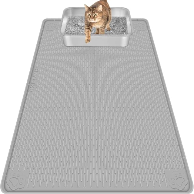 Silicone Cat Litter Mat for Litter Box 40”x28” Large Cat Mat