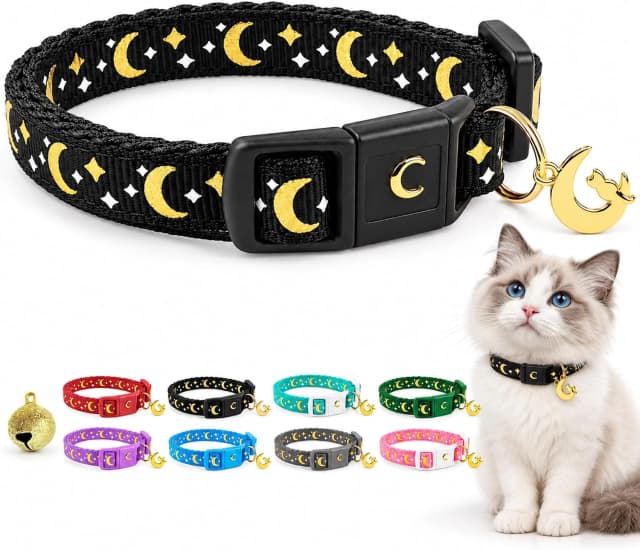 Breakaway Cat Collar with Bell for Kittens and Cats