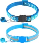 2 Pack Breakaway Cat Collars with Bells — Sky Blue