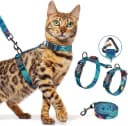 Cat Harness and Leash Set — Escape Proof Cat Harnesses — Morandi Green / Medium (8-18 lb)