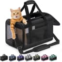 Cat Carrier Soft-Sided Pets Travel Carriers up to 15 Lbs — Black / 17.0"L x 11.0"W x 11.0"H