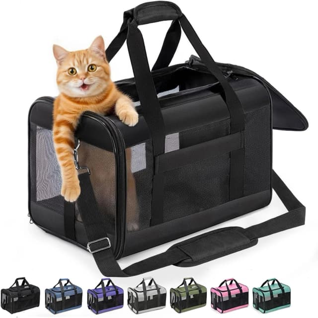 Cat Carrier Soft-Sided Pets Travel Carriers up to 15 Lbs