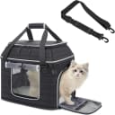 Top-Expandable Pet Carrier: Airline Approved Pet Travel Bag for Cats/Dogs Up to 20 Lbs | Soft-Sided — 17.0"L x 11.0"W x 11.0"H / 2-Black