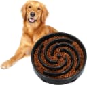 Slow Feeder Dog Bowls for Large Medium Dog Non Slip Maze Puzzle Bowl Pet Slower Food Feeding Dishes Interactive — Large / A-black
