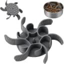 Dog Slow Feeder Bowls — Silicone Spiral Pet Food Feeder Insert to Slow Eating — Grey 1pc