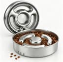 Slow Feeder Dog Bowl Stainless Steel — Metal Non-Slip Dog Food Bowls — Non-Slip Bottom / 2 Cups/ 1.6" Deep (Max 4Cups)