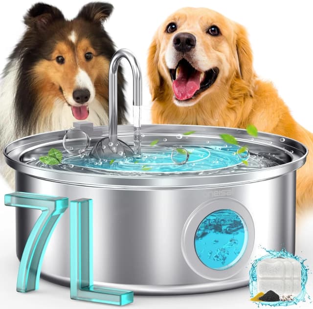 7L/230oz Dog Water Fountain for Multi-pet Household