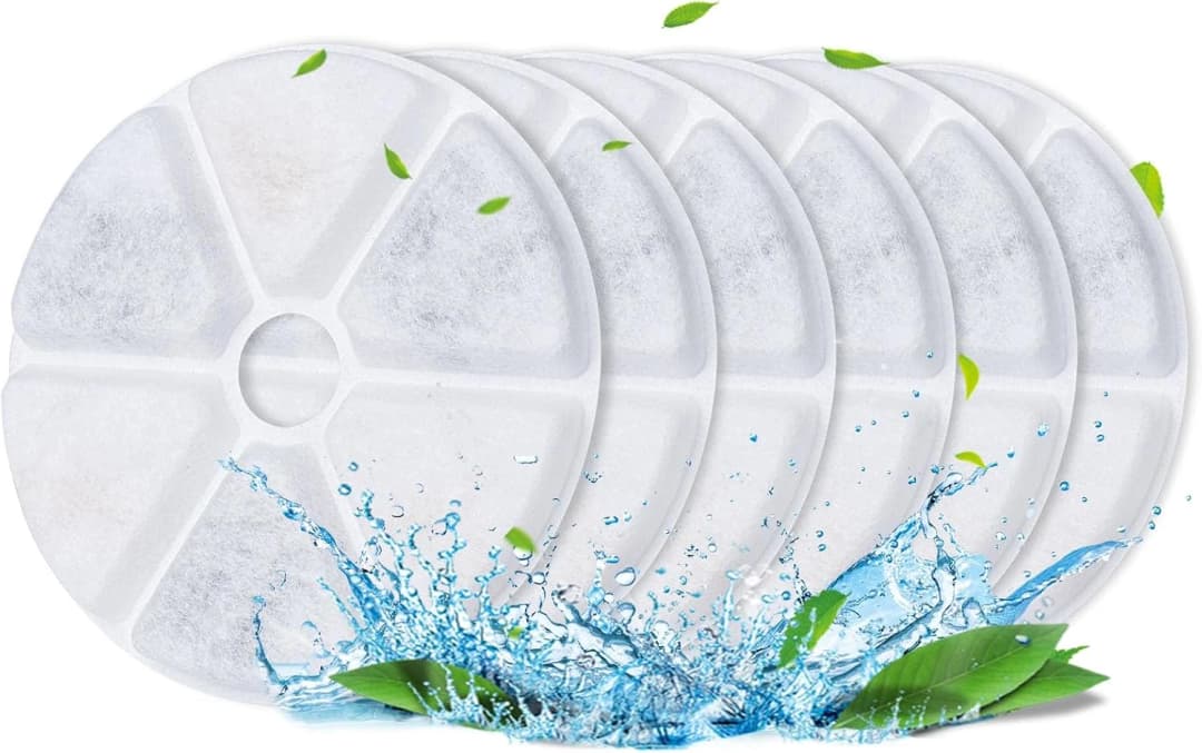 Cat Water Fountain Filters — 6 Pieces Triple Filtration System Replacement Filter Fit for 84oz/2.5L Cat Pet — Cat Fountain Filters