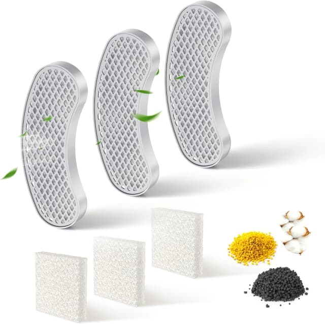 Cat Water Fountain Filters Replacement and Sponges (3 Filters+3 Sponges)