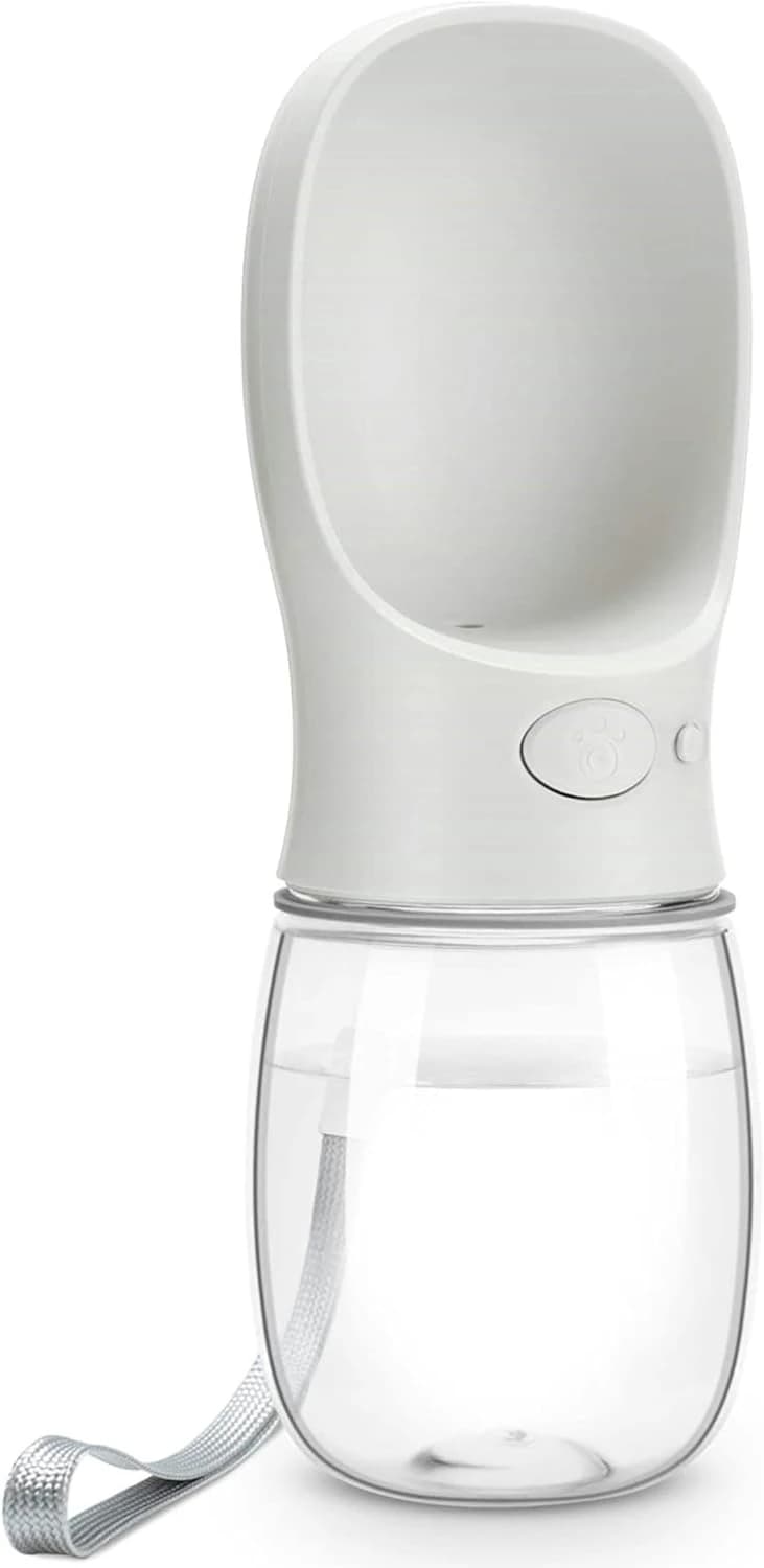 Dog Water Bottle — Leak Proof Portable Pet Water Bottles for Dogs — Milk White 12oz