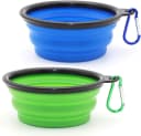 Dog Bowl Pet Collapsible Bowls — Small / Blue+Green