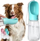 Dog Water Bottle, Leak Proof Portable Puppy Water Dispenser with Drinking Feeder for Pets Outdoor Walking — 19oz Blue