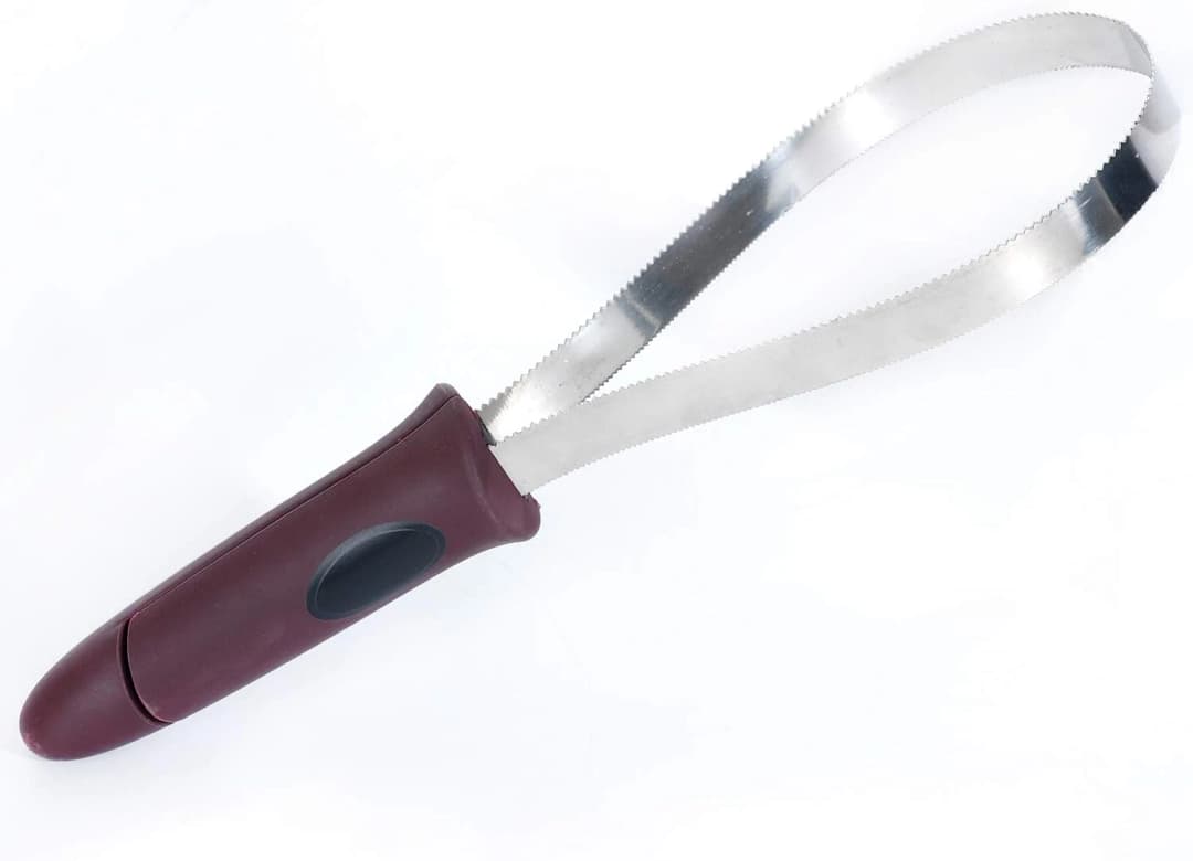 Dual-Sided Shedding Blade with Stainless Steel Blade De-Shedding Tool for All Dog Coat Types- Soft Touch Grip — Burgundy