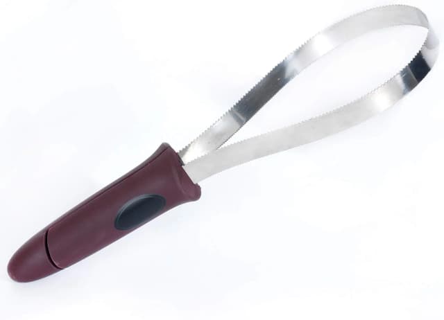 Dual-Sided Shedding Blade with Stainless Steel Blade De-Shedding Tool for All Dog Coat Types- Soft Touch Grip