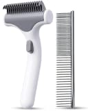 Undercoat Rake for Dogs and Cats — White