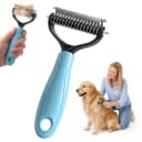 Double Sided Dematting Comb for Cats and Dogs — Blue-L