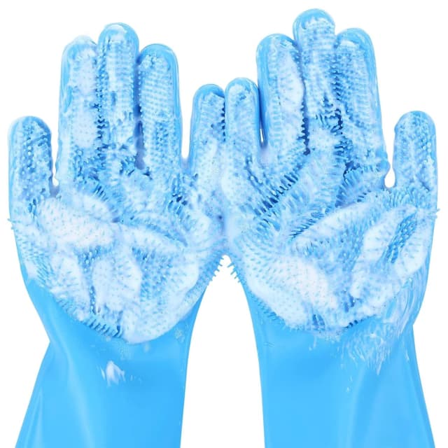 Silicone Pet Grooming Gloves for Washing Cats Dogs Bath Brush