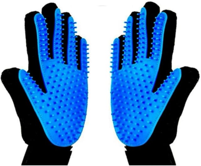 Pet Grooming Gloves 1 Pair Deshedding Mitt for Dogs and Cats Bath Massage