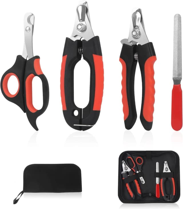 Dog Nail Clippers Trimmer Set — Quick Safety Guard to Avoid Over-Cutting
