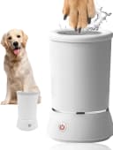 Automatic Dog Paw Cleaner for Dogs，2 Speeds Electric Paw Feet Cleaner for Small and Medium Dogs Cats Pet — Small & Medium Dog / White