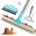 Carpet Rake for Pet Hair Removal Tool — Blue