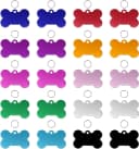 Aluminum Alloy Pet ID Tags 20Pcs Bone Shaped Blank Engraved Dog and Cat Name Phone Number Identification Card Tags — Original option