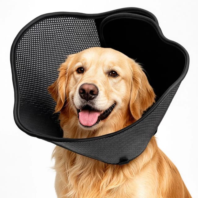 Soft Dog Cone Collar — Adjustable Elizabethan Anti-Lick Pet Recovery Collar
