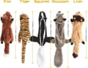 Unstuffed Woodland Squeaky Dog Toys — 5 Pack