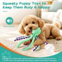 Plush Octopus Dog Toy with Squeaker and Crinkle Paper