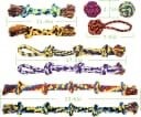Large Tough Chew Toys for Aggressive Chewers — 9 Pack Dog Rope Toys