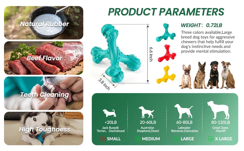Dog Chew Toys for Aggressive Chewers Large Breed — product details