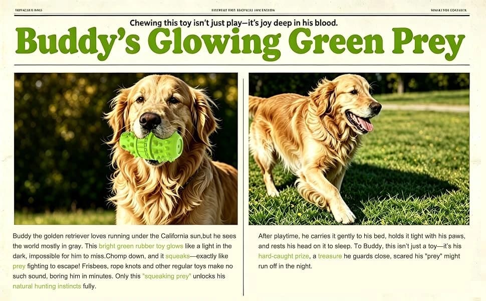Natural Rubber Squeaky Dog Chew Toy for Large Aggressive Chewers — product details