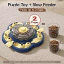 3-Level Dog Puzzle Toy — Spin to Release Treat Dispenser and Slow Feeder
