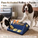 2-Level Dog Puzzle Toy Rotating Treat Dispenser for Small/Medium Dogs