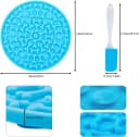 Dog Lick Pad, Pet Bathing Grooming Distraction Wall Mounted Silicone Slow Feeder Mat with Strong Suction, 2 Pack