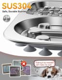 Stainless Steel Lick Mat for Dogs and Cats - Large Licking Pad with Suction Cups