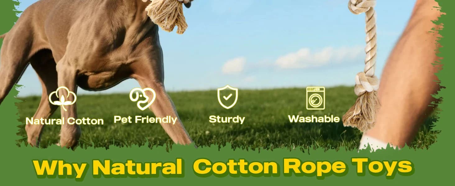 Dog Rope Toys for Aggressive Chewers — Chew Toys for Large Medium Dogs — product details
